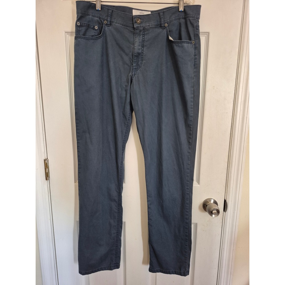 Brax Feel Good Cooper Fancy Regular Fit Pants Blue Grey 35x32 82-1247/23